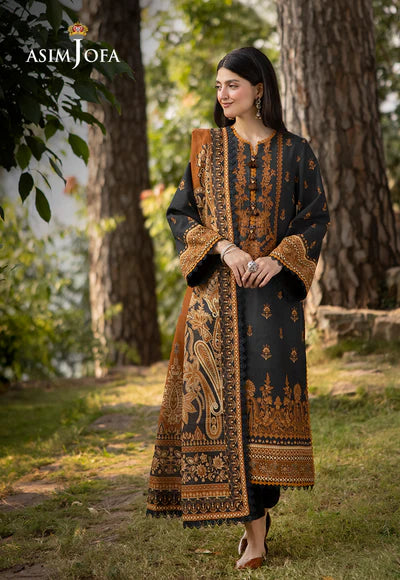 Asim Jofa | Winter Printed Khaddar | AJUW-37