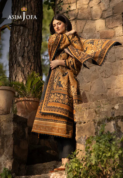 Asim Jofa | Winter Printed Khaddar | AJUW-37