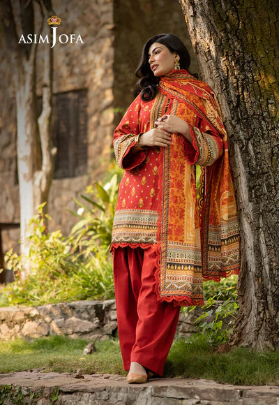 Asim Jofa | Winter Printed Khaddar | AJUW-47