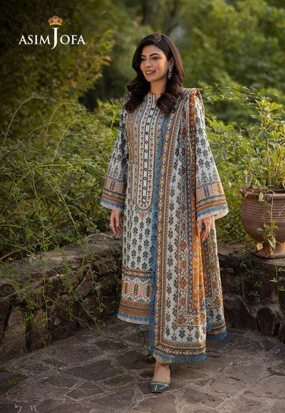 Asim Jofa | Winter Printed Khaddar | AJUW-42