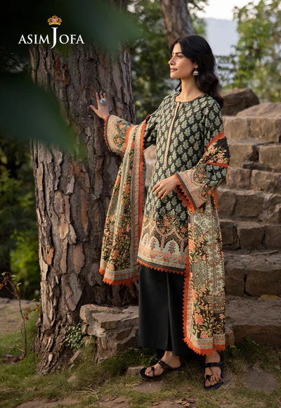 Asim Jofa | Winter Printed Khaddar | AJUW-43