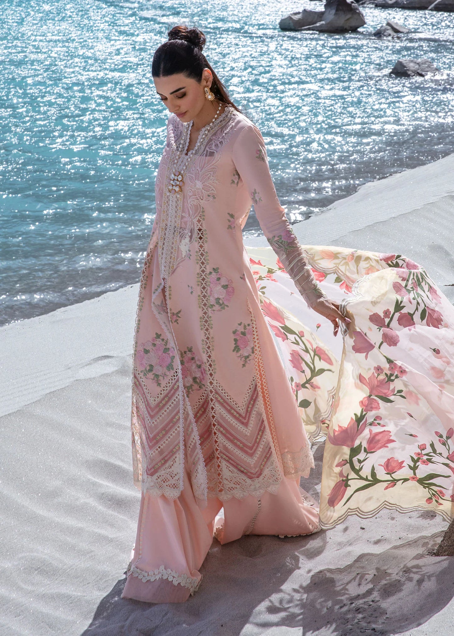 Crimson | Embroidered Lawn | Sorbet Pink