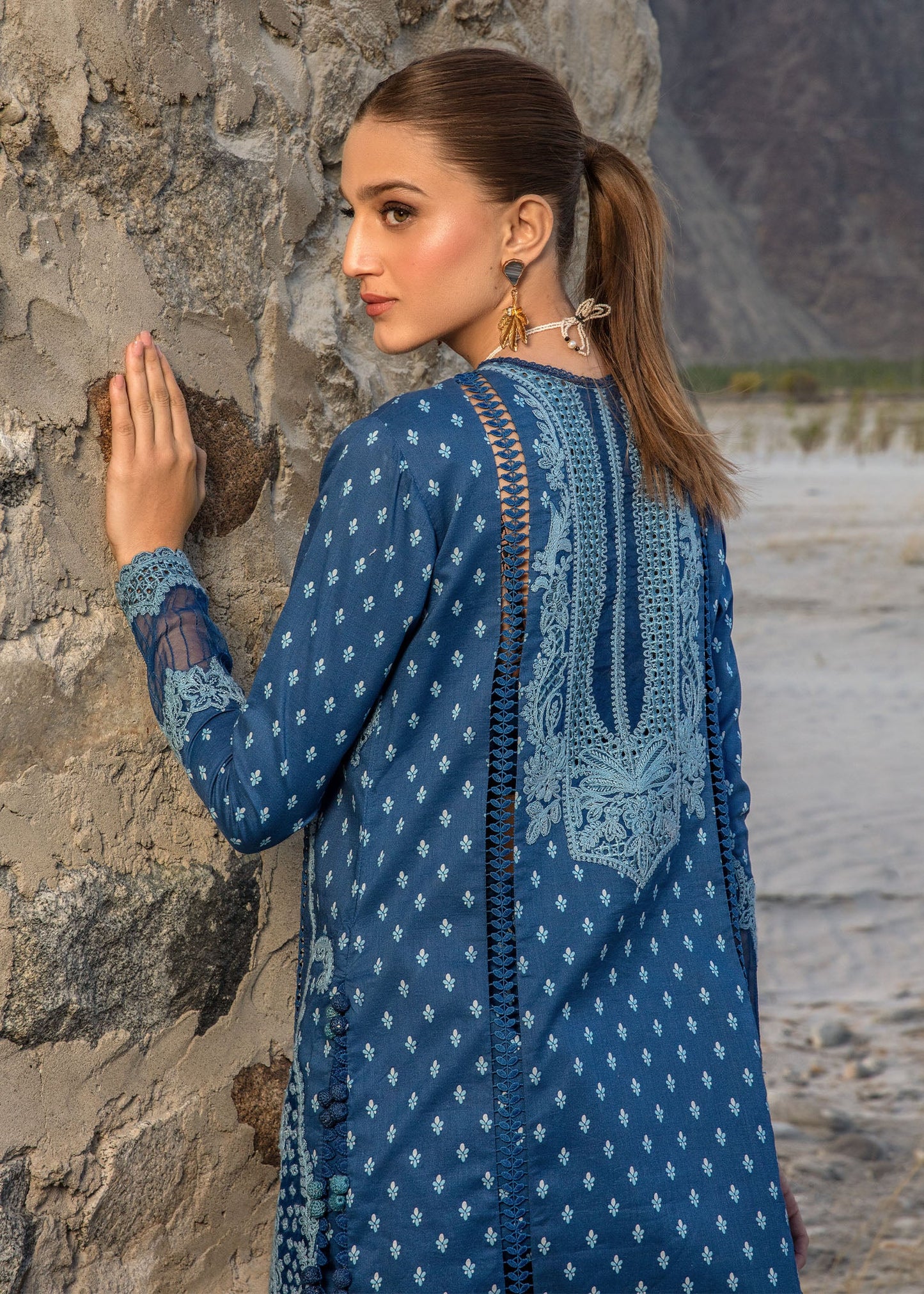 Crimson | Embroidered Lawn | Cobalt