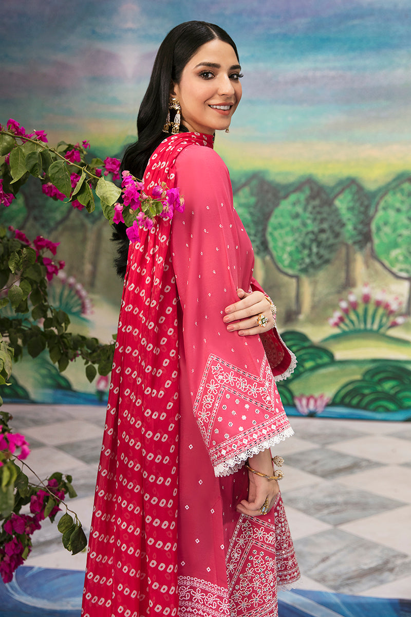 Cross Stitch | Eid Lawn Vol 2 | FUCHIA CARNATION