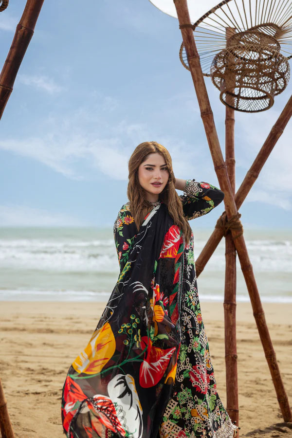 NAQSH | VISCOSE | Bloom Black - 00168