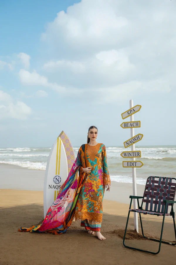 NAQSH | VISCOSE | Orange - 00175