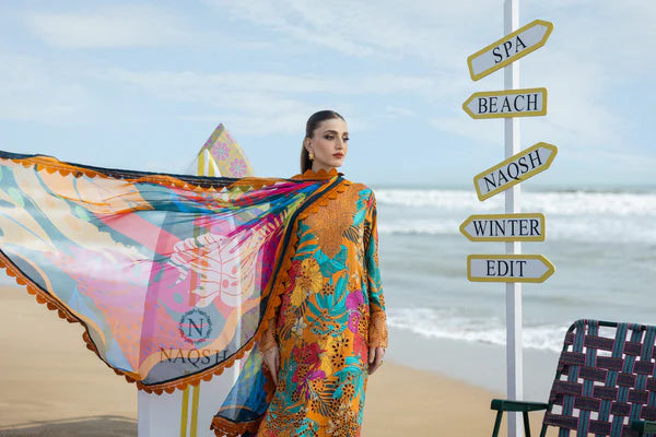 NAQSH | VISCOSE | Orange - 00175