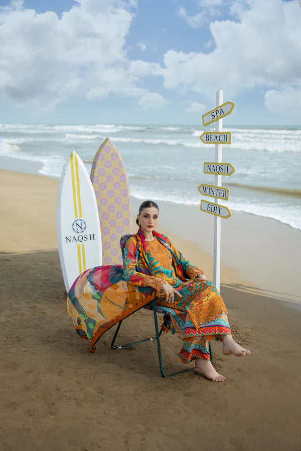 NAQSH | VISCOSE | Orange - 00175