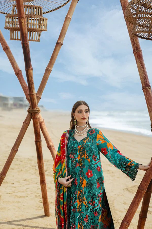 NAQSH | VISCOSE | Teal - 00170