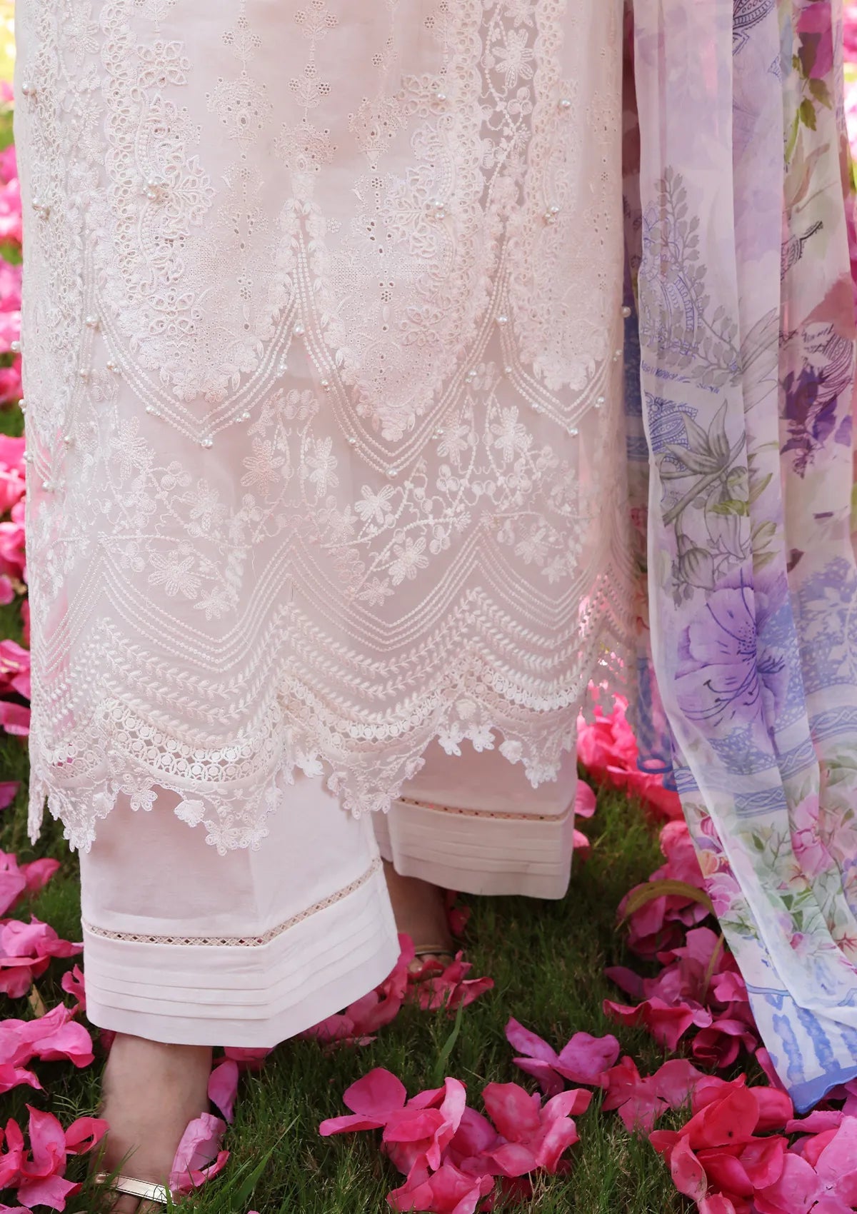 ELAF | Festive Chikankari Vol 2 | ECF-03 SNOW WHITE