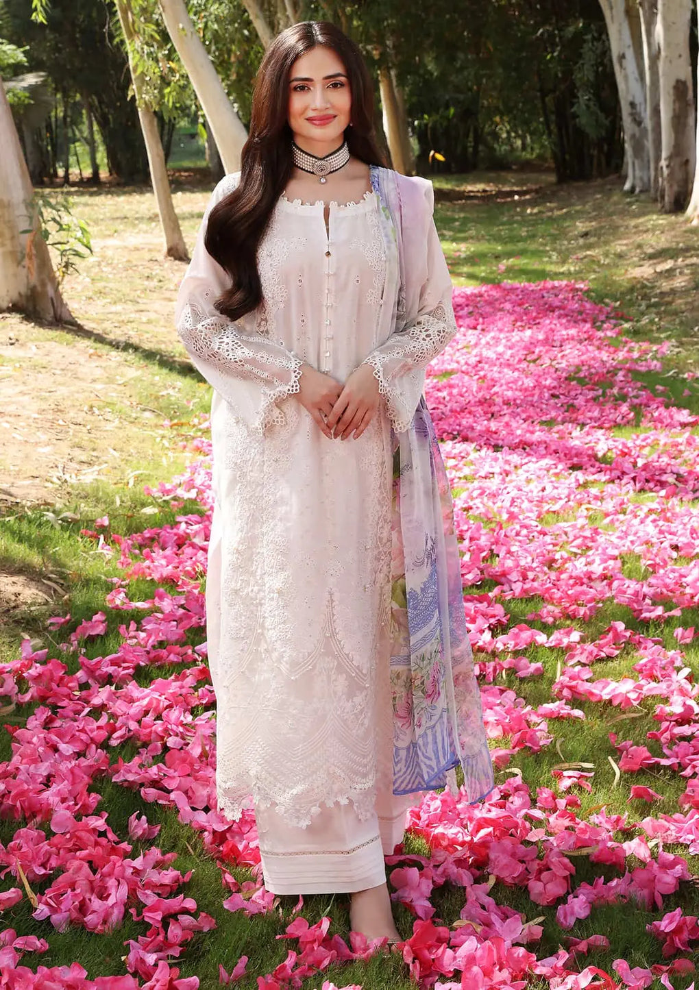 ELAF | Festive Chikankari Vol 2 | ECF-03 SNOW WHITE