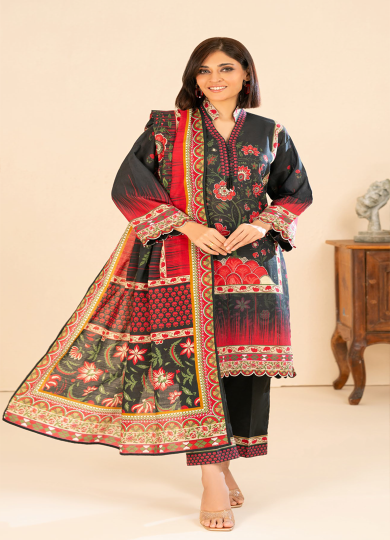 GULAHMED | PRINTED KHADDAR 3PCS  | 06