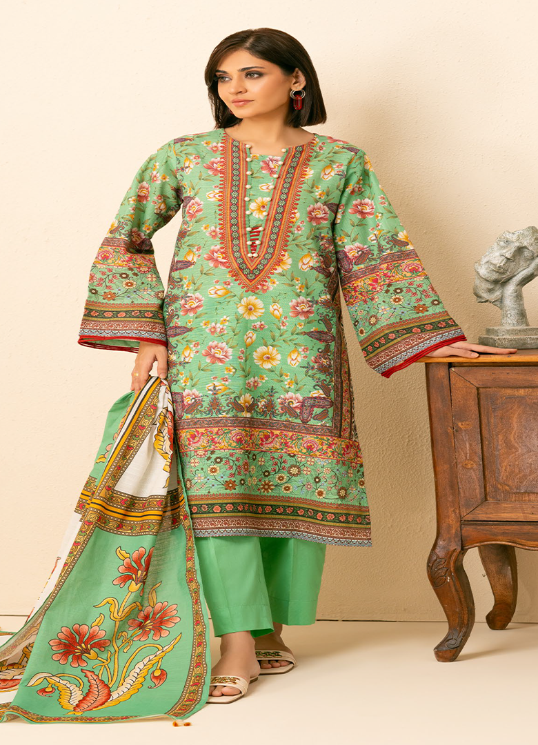 GULAHMED | PRINTED KHADDAR 3PCS  | 08