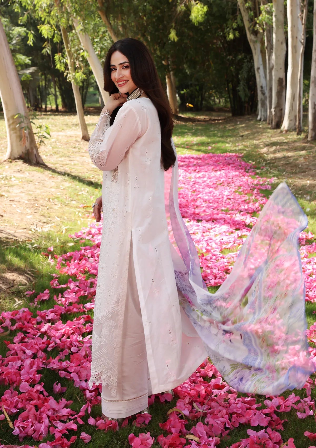 ELAF | Festive Chikankari Vol 2 | ECF-03 SNOW WHITE