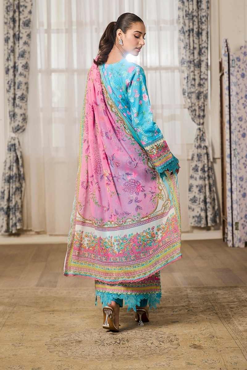 Raj Bari | Raha - 3 pc Premium Chikankari Prints | RBR - 10