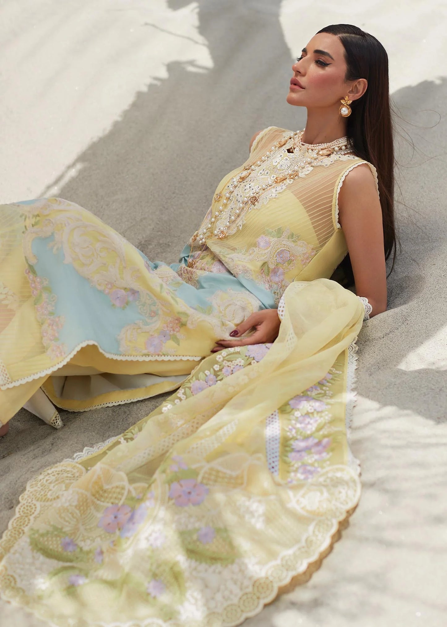 Crimson | SAIRA SHAKIRA LUXURY LAWN 2023 | Marori Dreams - D8 A