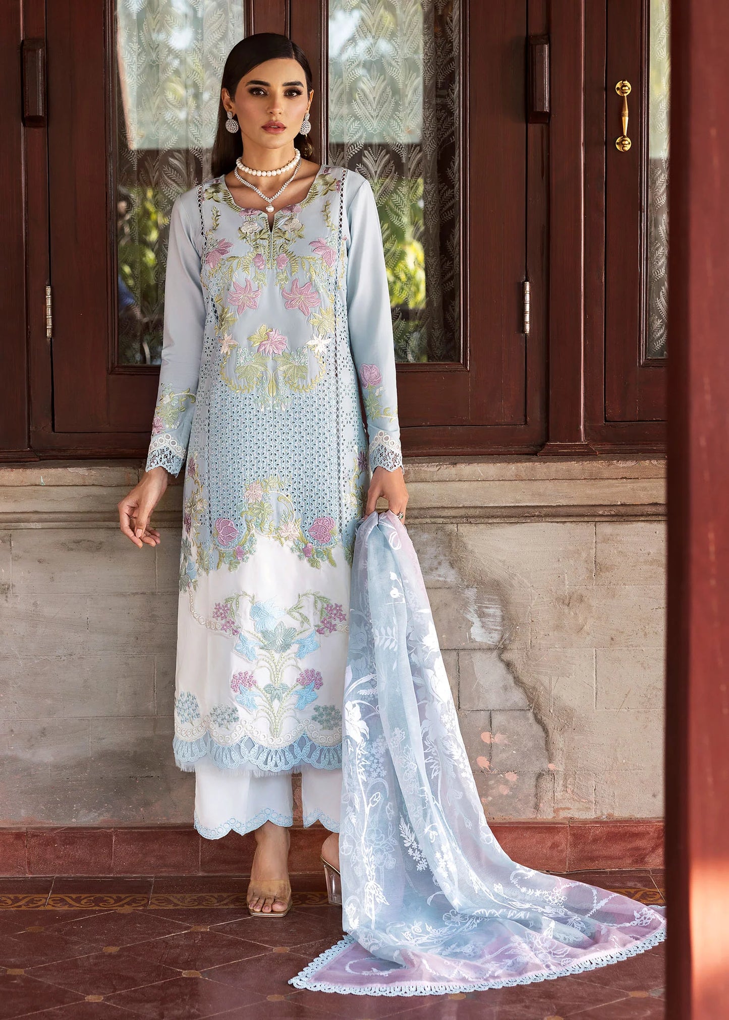Saira Shakira | Bloom Unstitch lawn 25 | LOTUS REVERIE 4-B