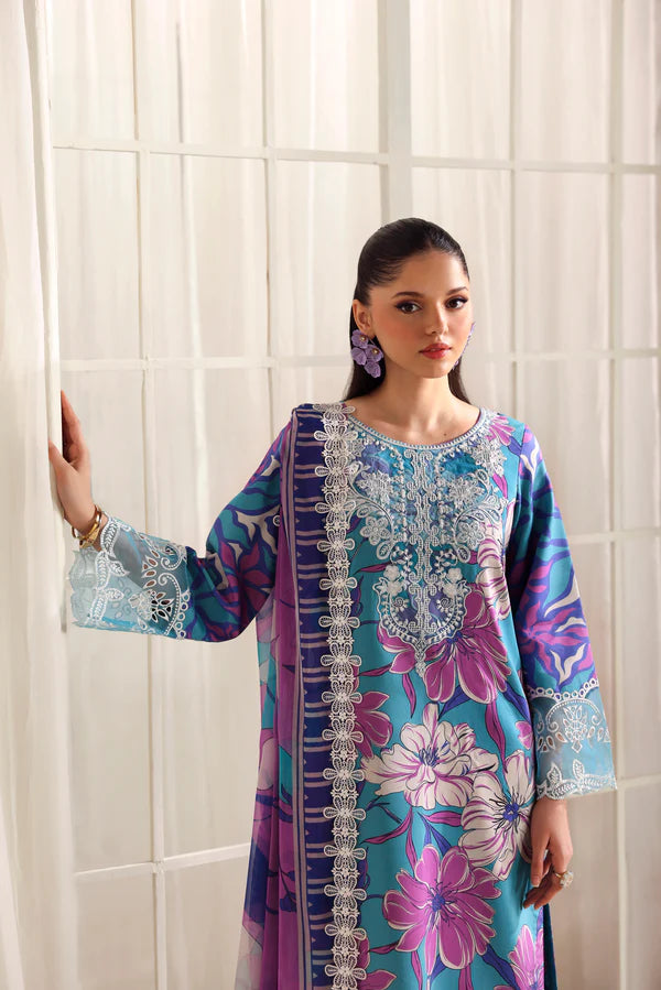 NAQSH | PRINTED VISCOSE | MULTI BLUE - 00183