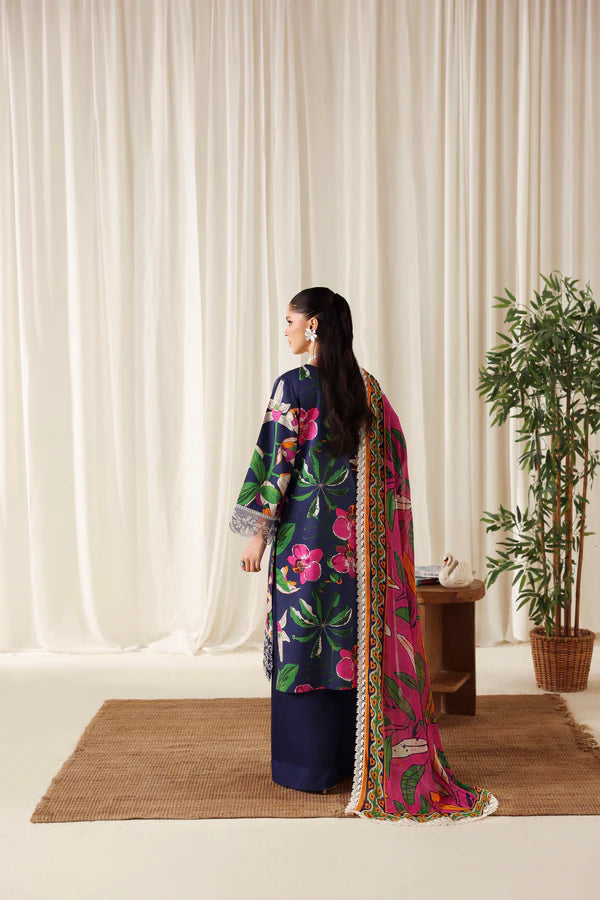 NAQSH | PRINTED VISCOSE | DARK BLUE - 00190