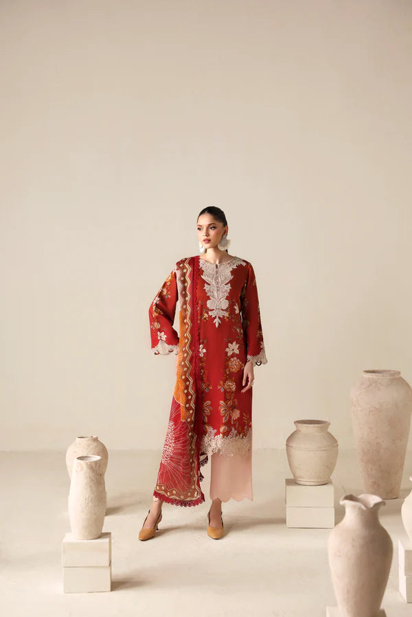 NAQSH | PRINTED VISCOSE | LUST RED - 00188