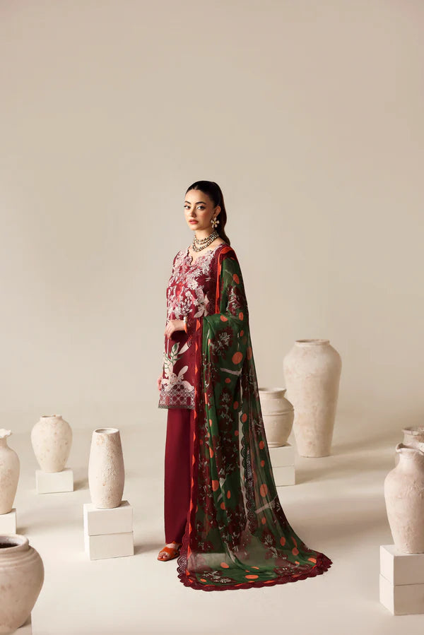 NAQSH | PRINTED VISCOSE | DEEP RED - 00186