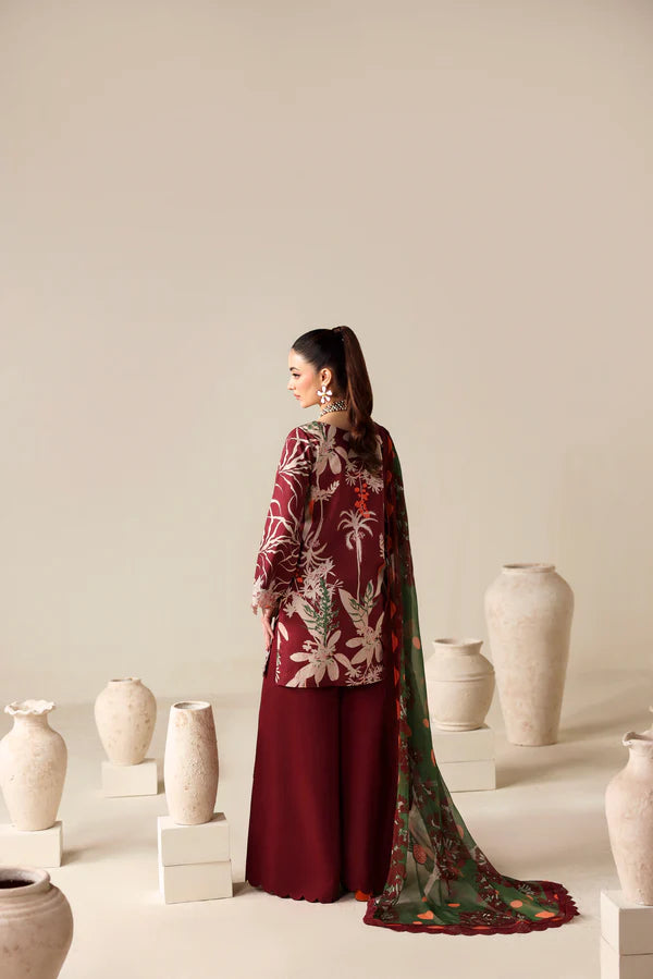 NAQSH | PRINTED VISCOSE | DEEP RED - 00186