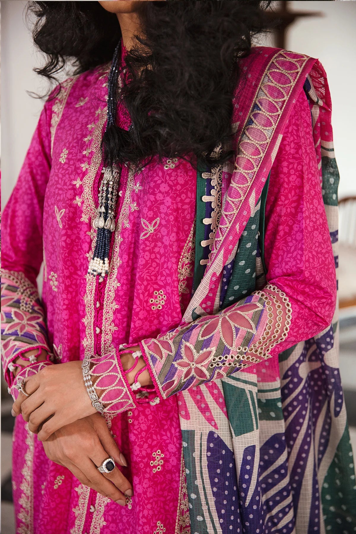 Jazmin | Iris Eid Lawn 23 | BRIGHT FUCHSIA
