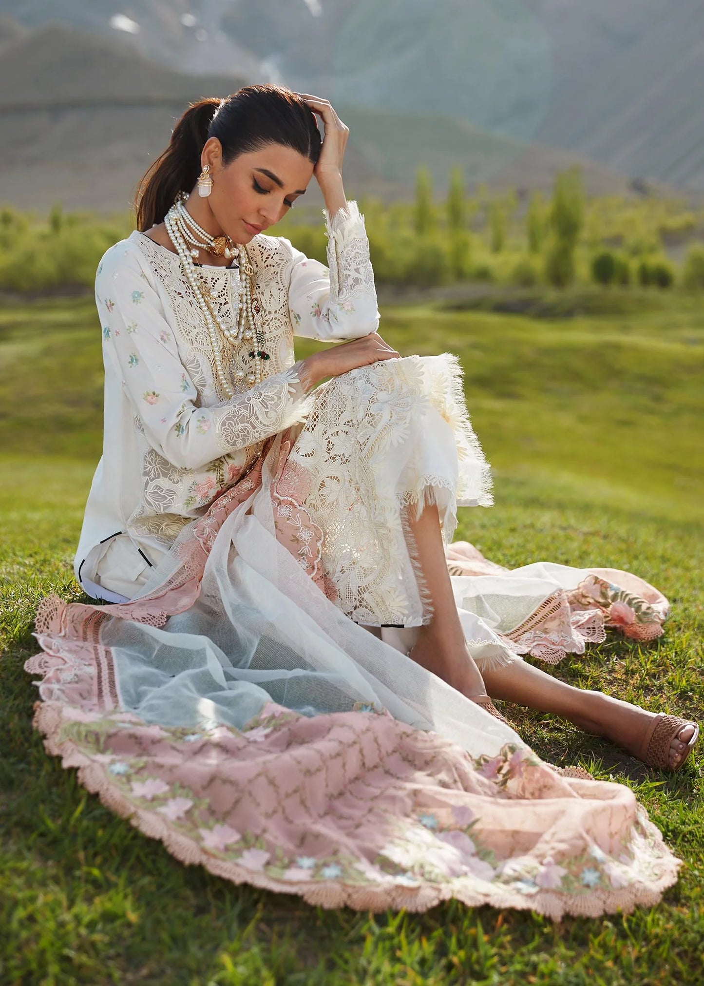 Crimson | SAIRA SHAKIRA LUXURY LAWN 2023 | Summer in the Meadows - D1 A
