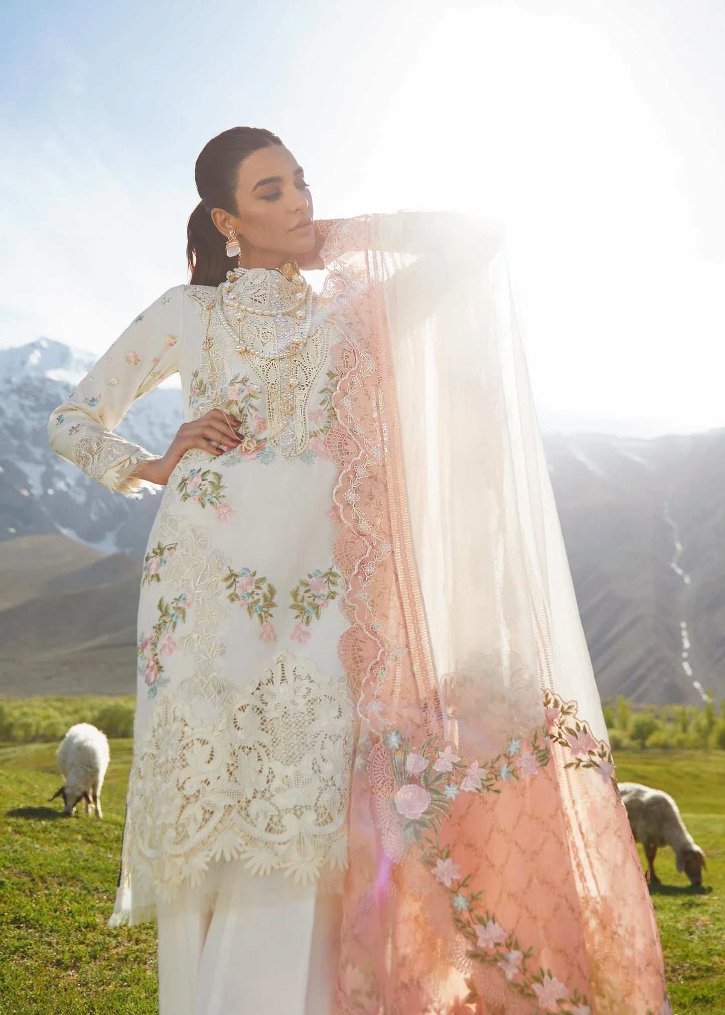 Crimson | SAIRA SHAKIRA LUXURY LAWN 2023 | Summer in the Meadows - D1 A