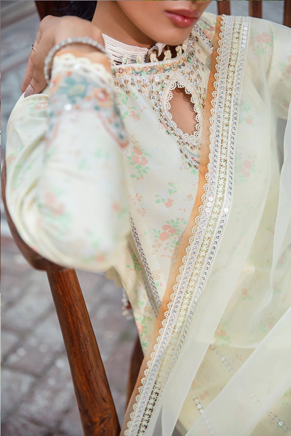 Jazmin | Iris Eid Lawn 23 | LIME PRIMEROSE