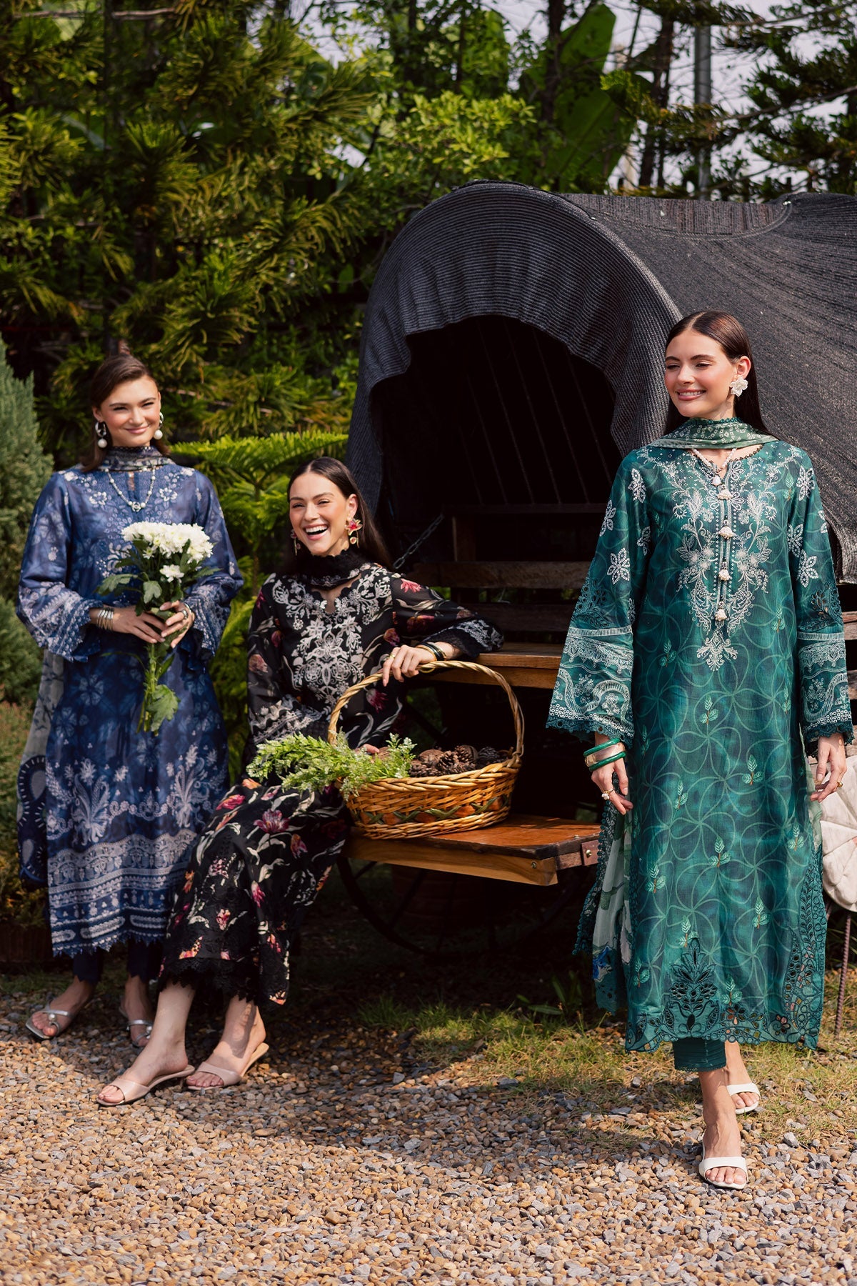 NUREH | GARDENIA - EMBROIDRED & PRINTED LAWN DORIA | NSG-210