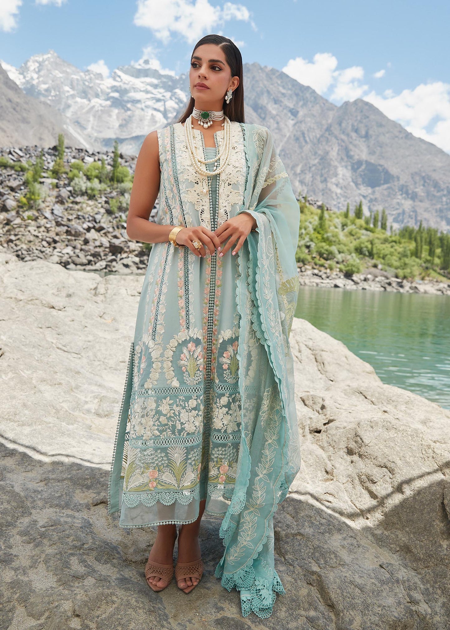 Crimson | SAIRA SHAKIRA LUXURY LAWN 2023 | Chikkankari Affair - D2 A