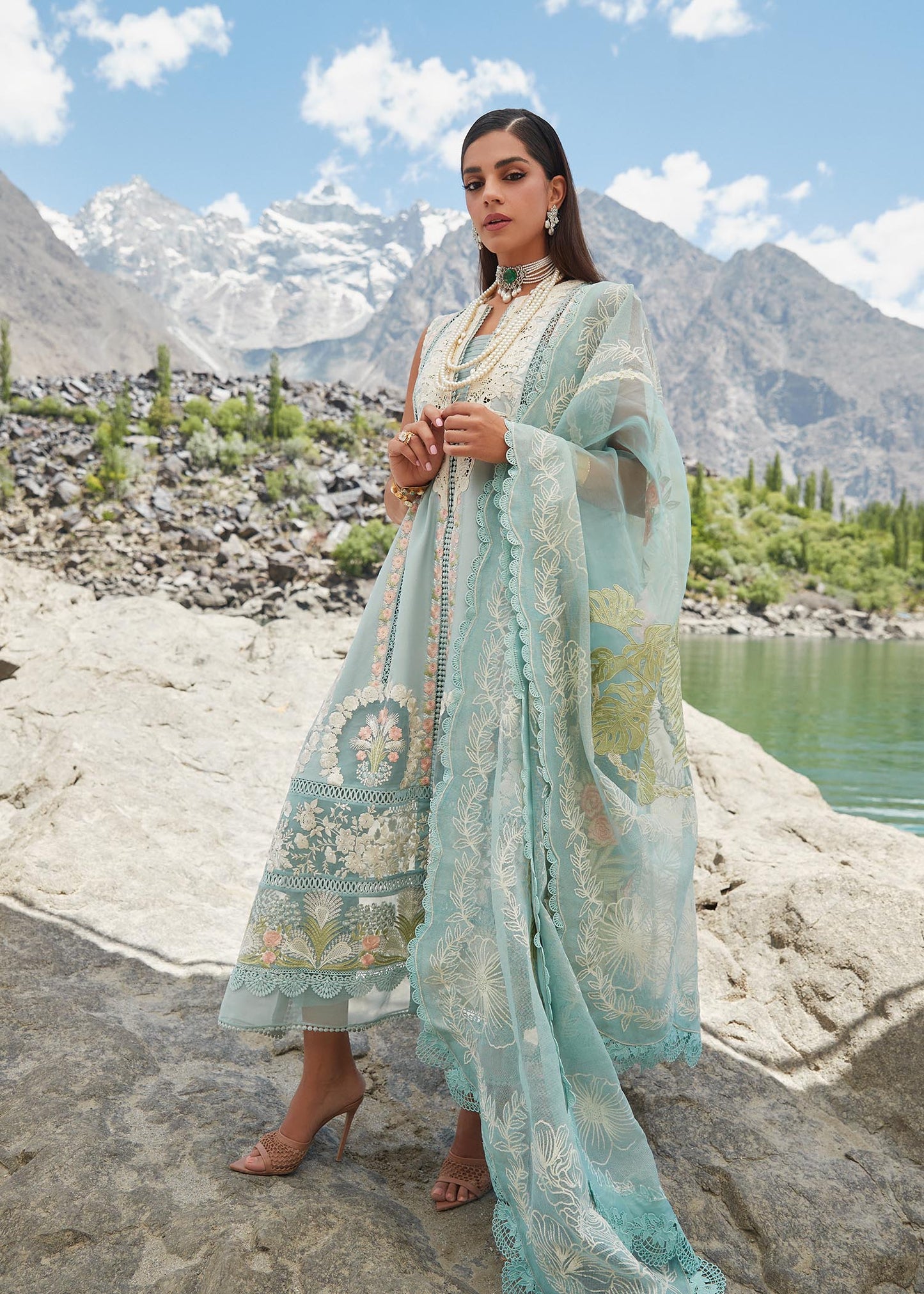 Crimson | SAIRA SHAKIRA LUXURY LAWN 2023 | Chikkankari Affair - D2 A