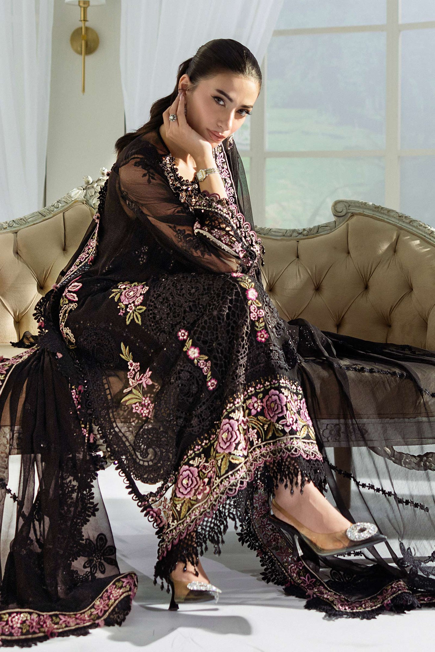MARIA.B | Embroidered Chiffon | MPC-25-104