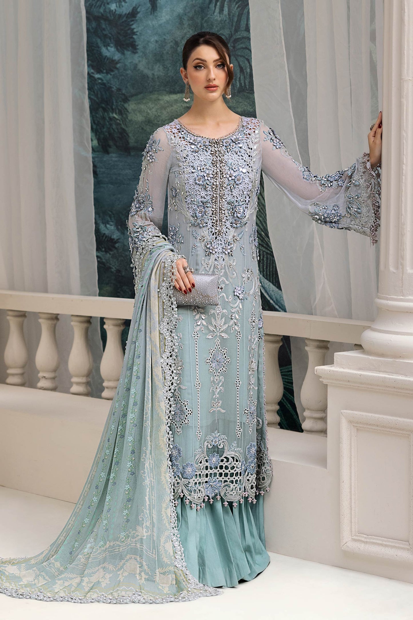 MARIA.B | Embroidered Chiffon | MPC-25-108