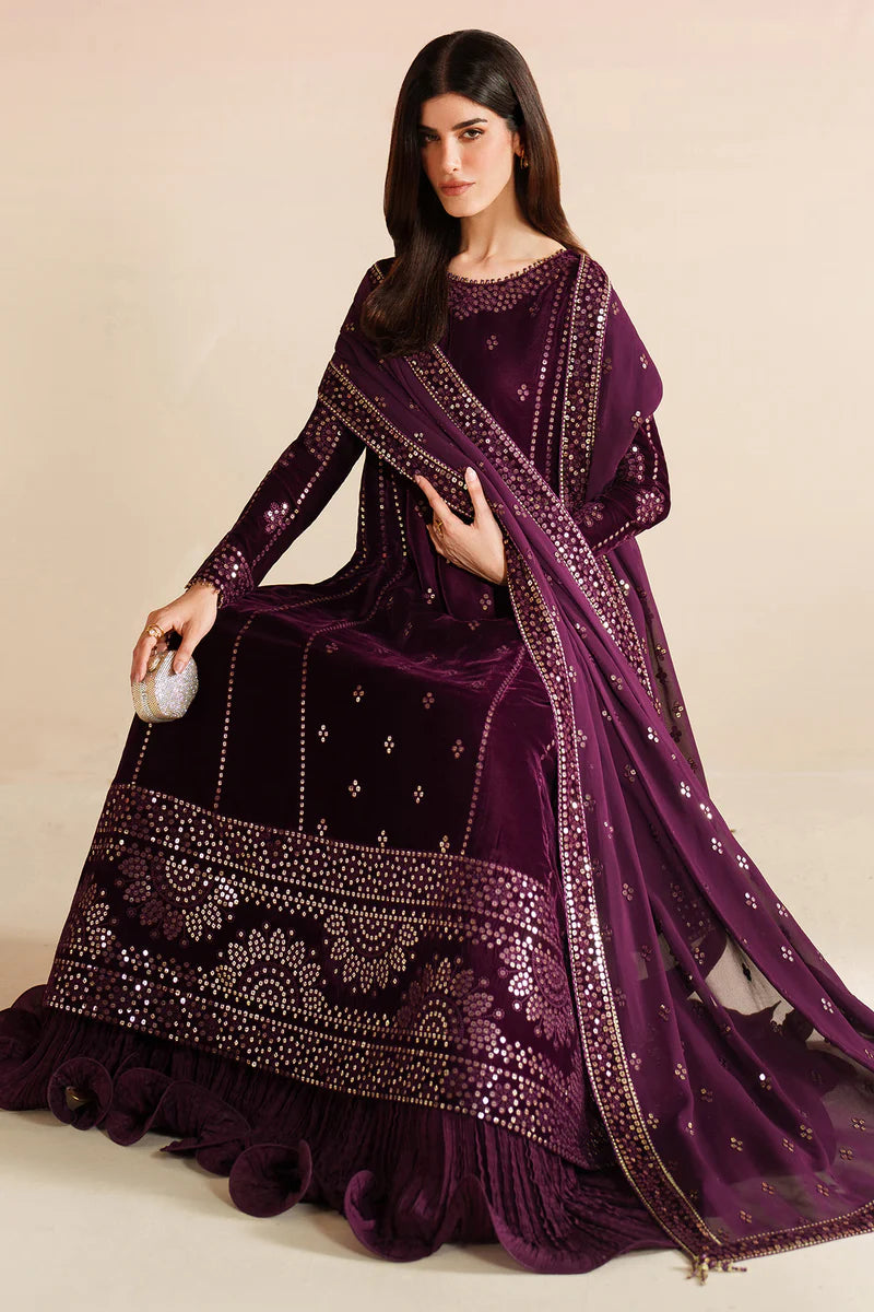 Jazmin | Embroidered Velvet | VVF D-1