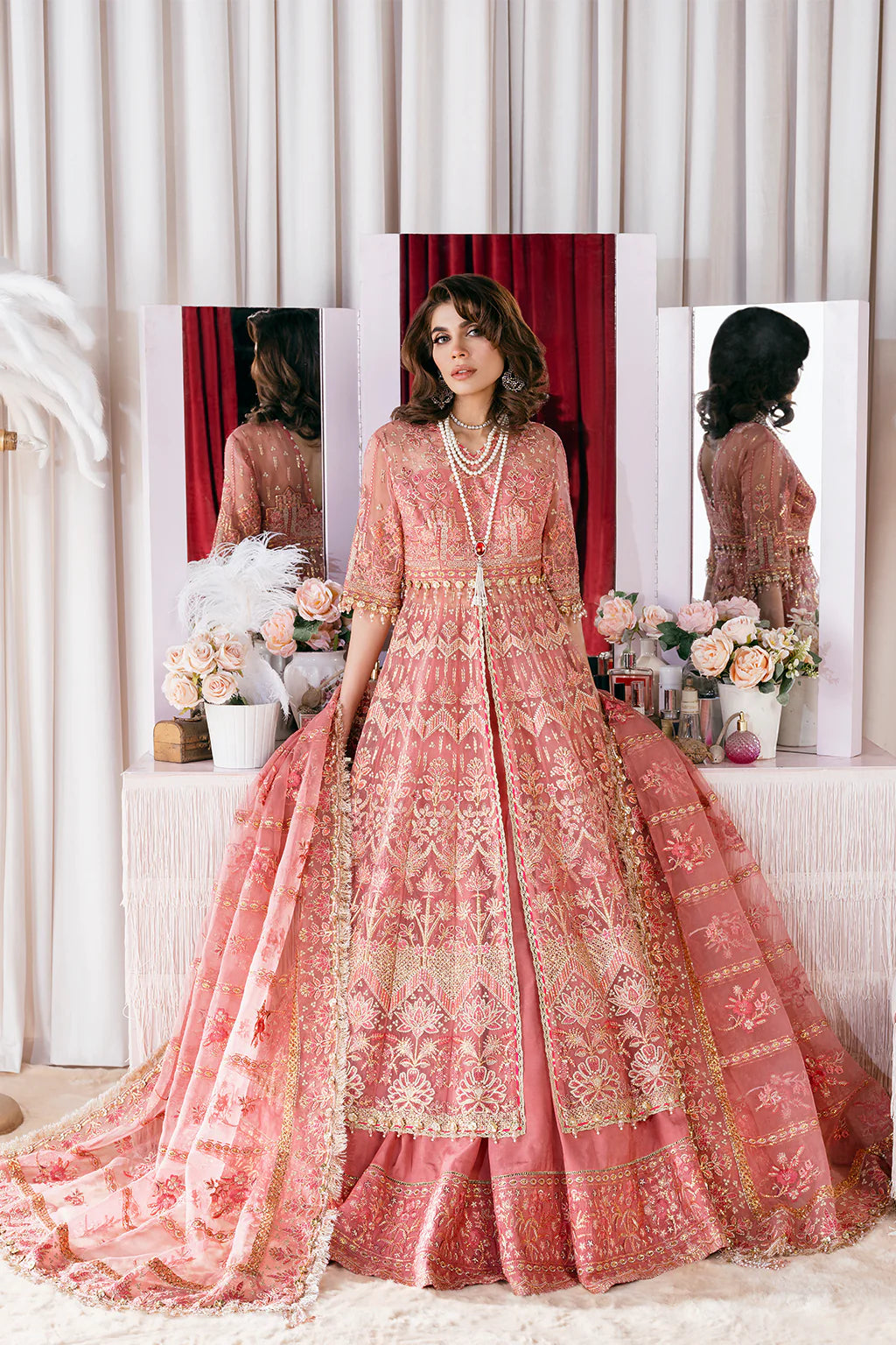 Afrozeh | Starlet Luxury Festive | FLAMINGO FLAIR