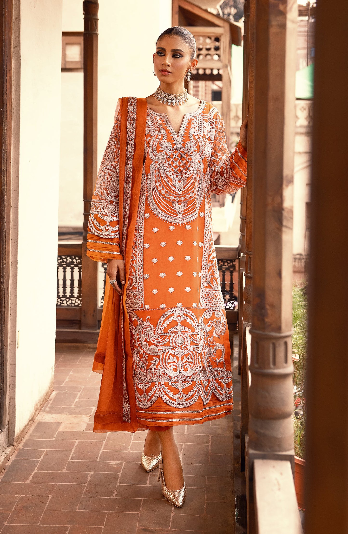 MARYAM N MARIA | Khoobsurat luxury formal | Russet Orange (MS23-544)