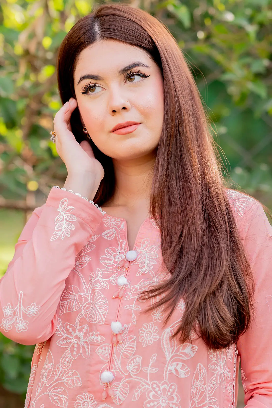 3 Piece - Embroidered Chikankari Lawn - W123