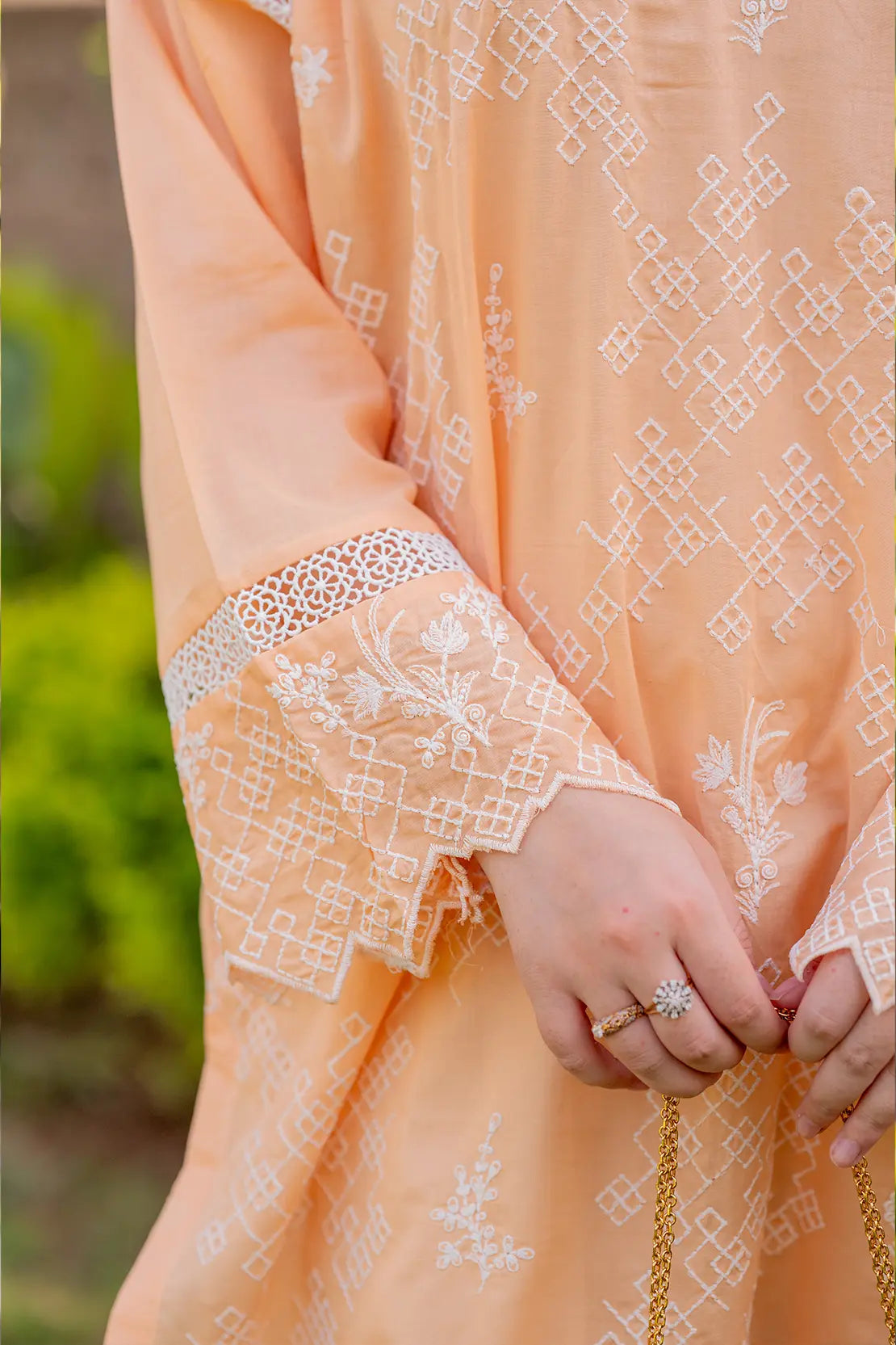 3 Piece - Embroidered Chikankari Lawn - W127