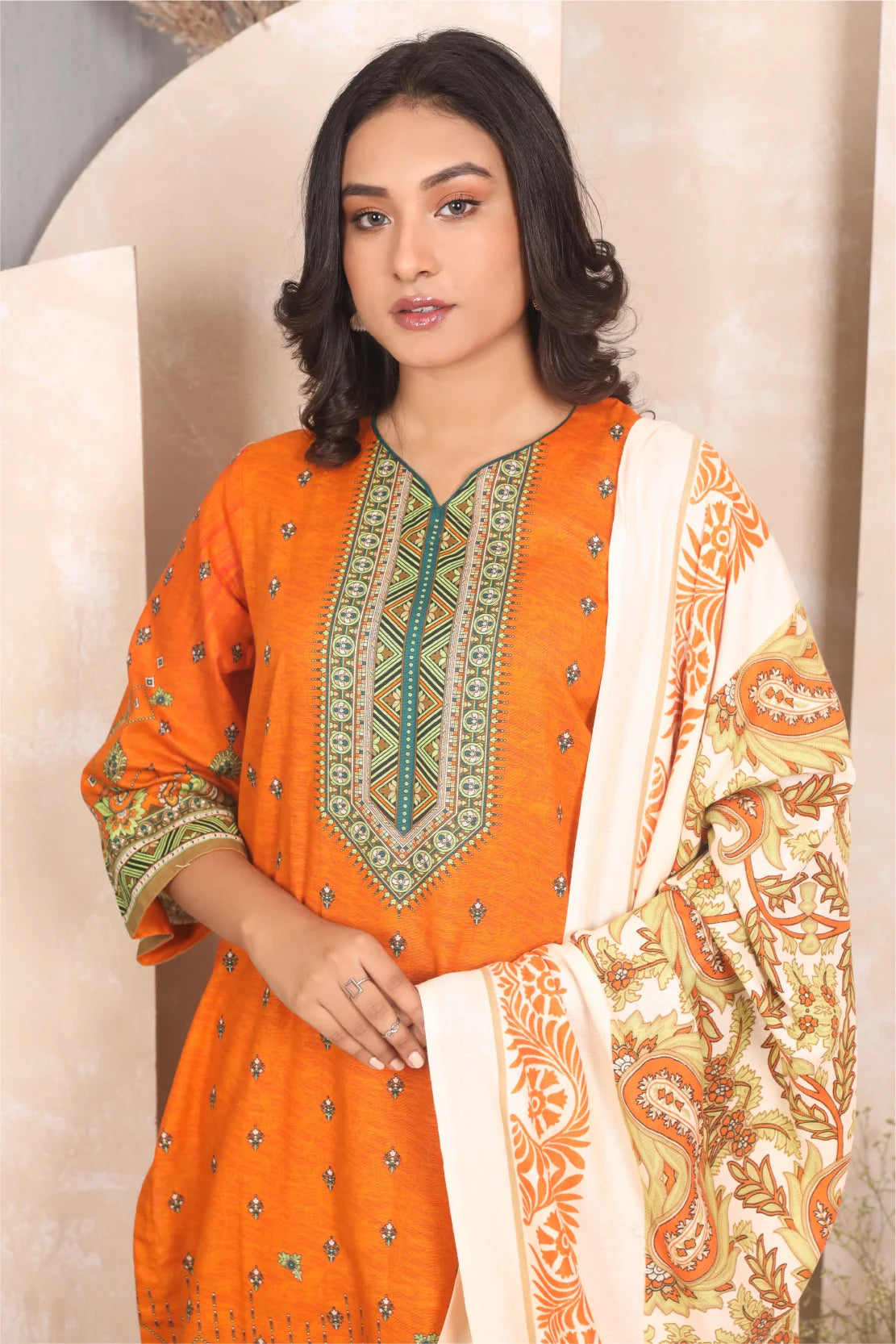 3 PIECE - PREMIUM PRINTED KHADDAR - 4041-A