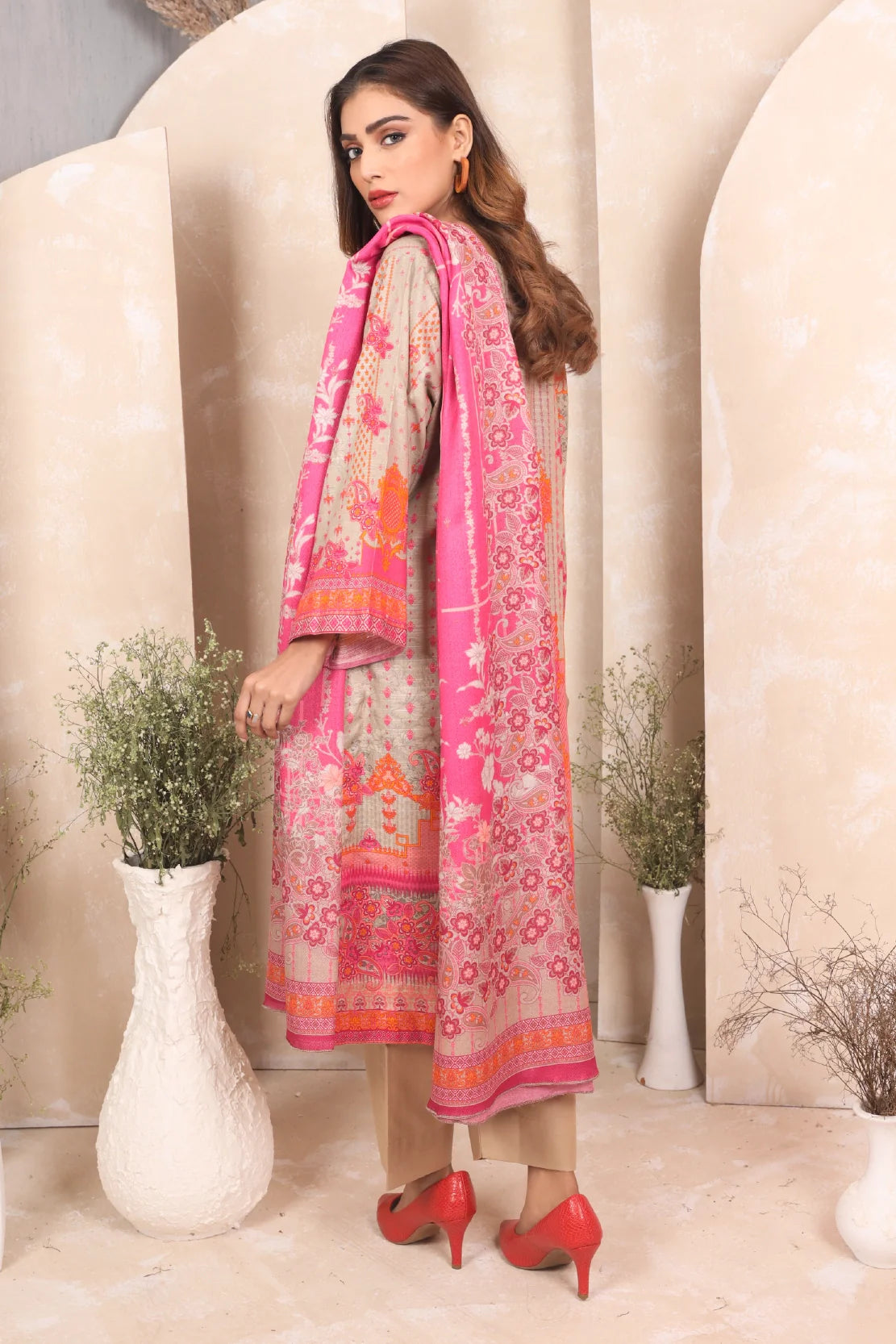 3 PIECE - PREMIUM PRINTED KHADDAR - 4046-B