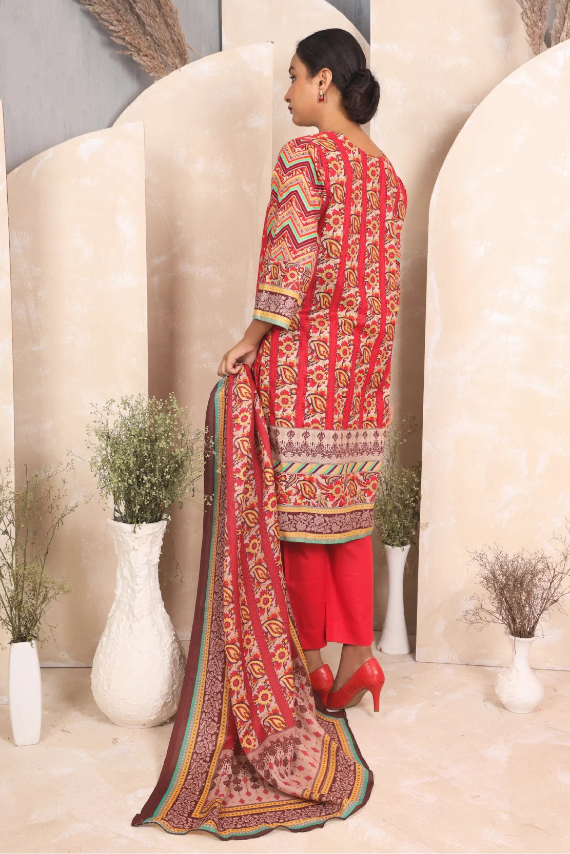 3 PIECE - PREMIUM PRINTED KHADDAR - 4047-A