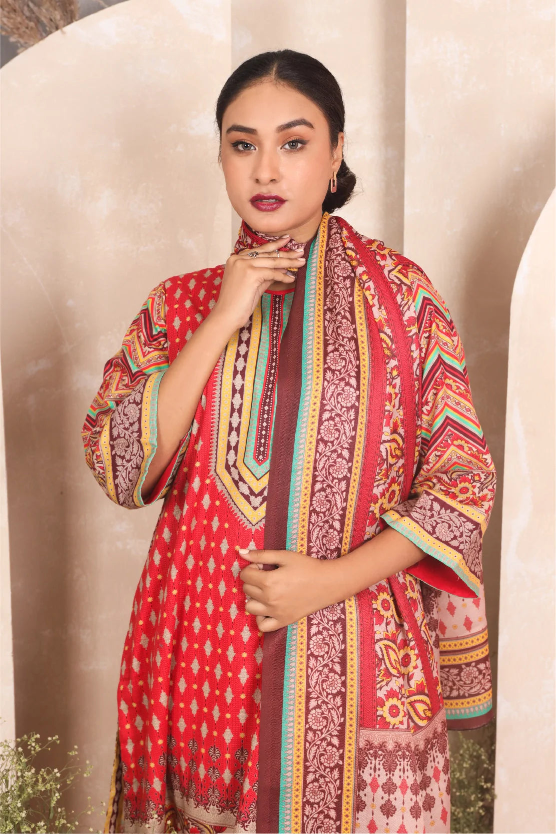 3 PIECE - PREMIUM PRINTED KHADDAR - 4047-A