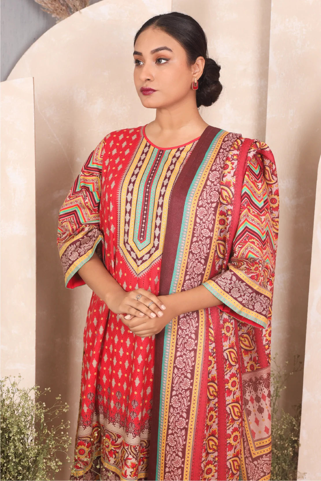 3 PIECE - PREMIUM PRINTED KHADDAR - 4047-A