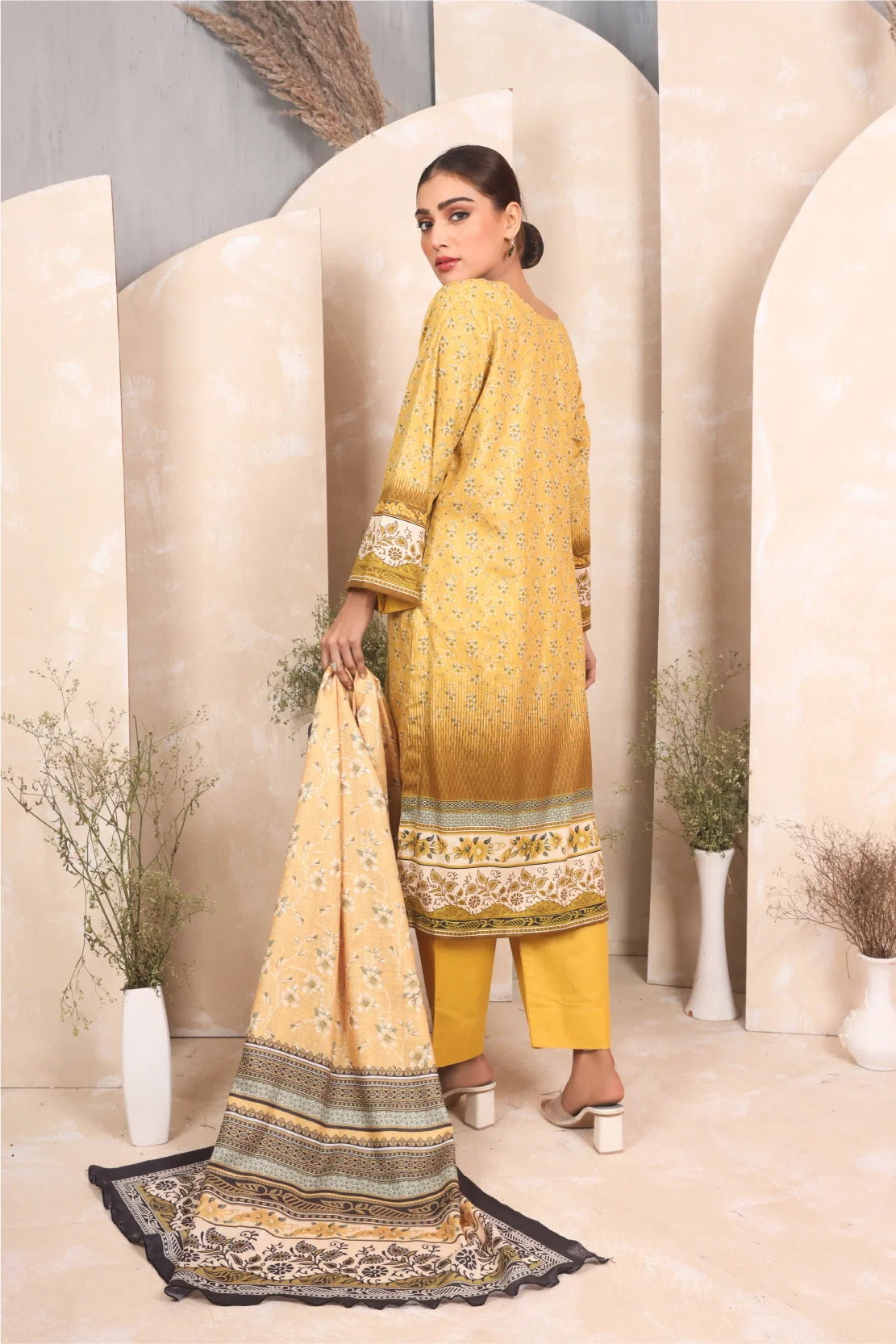 3 PIECE - PREMIUM PRINTED KHADDAR - 4049-A