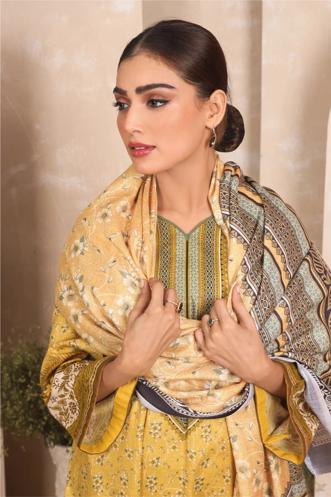 3 PIECE - PREMIUM PRINTED KHADDAR - 4049-A