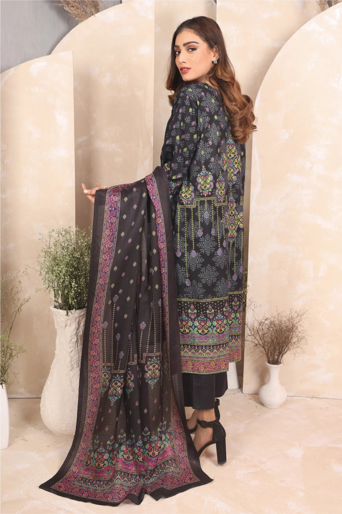 3 PIECE - PREMIUM PRINTED KHADDAR - 4050-A
