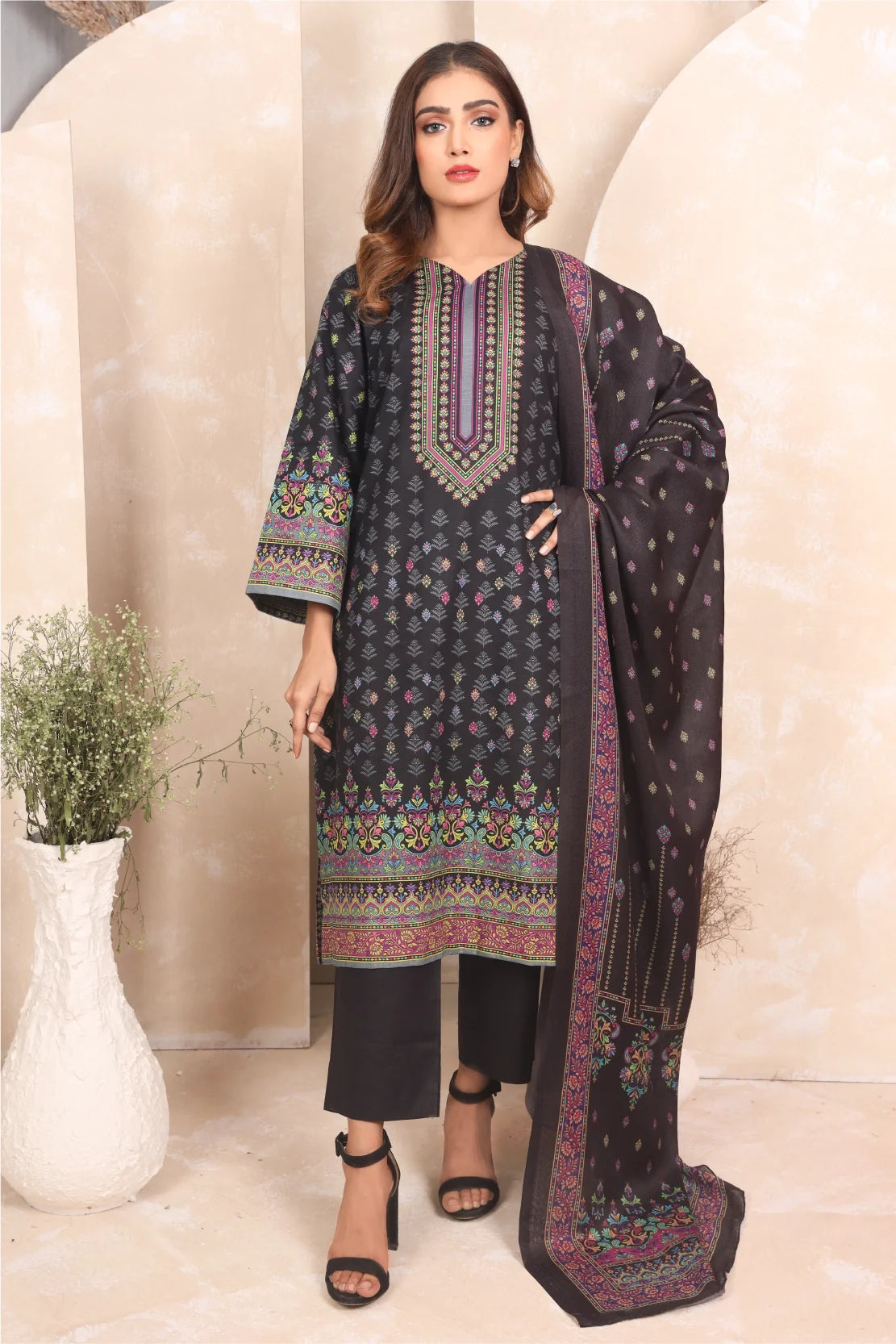 3 PIECE - PREMIUM PRINTED KHADDAR - 4050-A