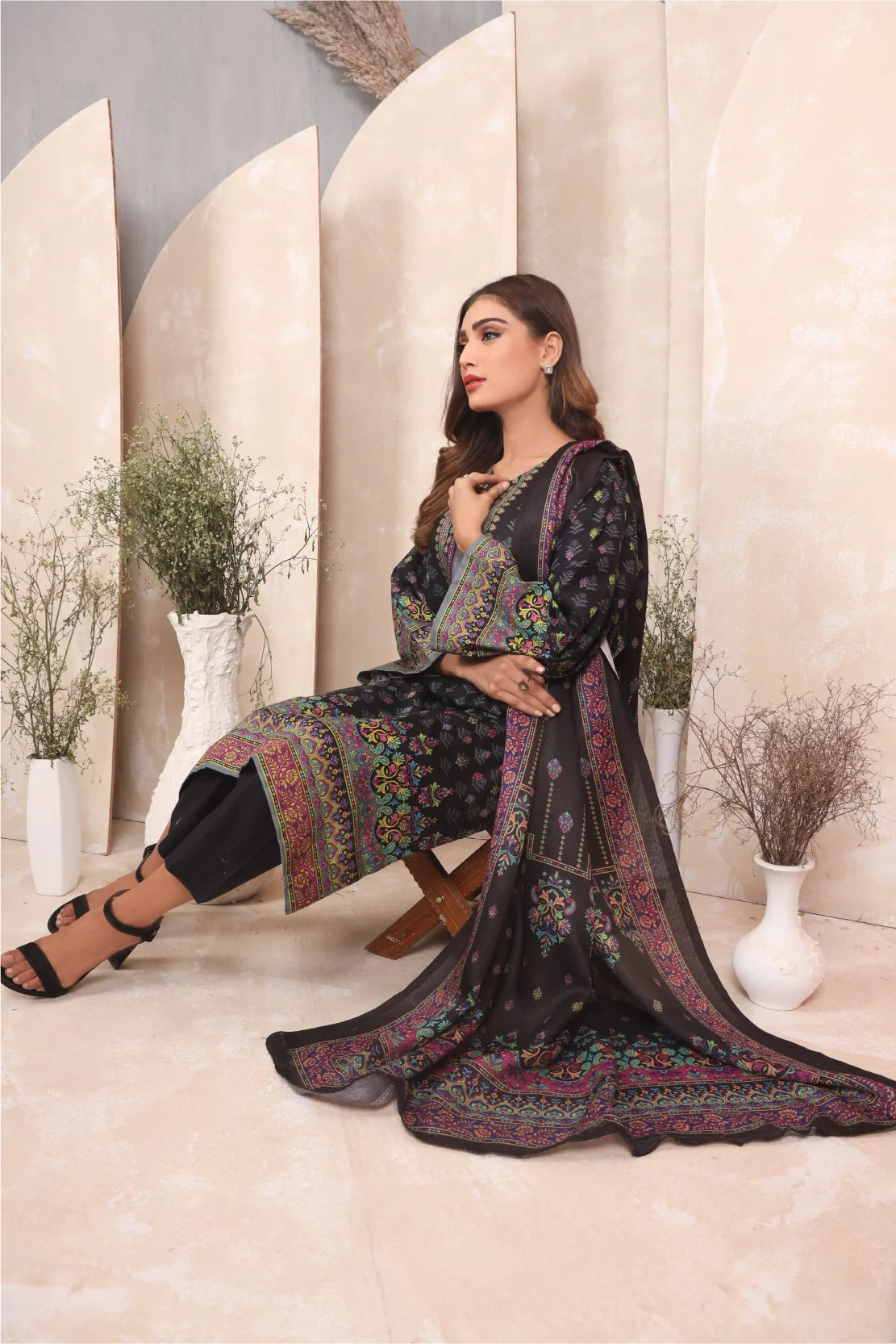 3 PIECE - PREMIUM PRINTED KHADDAR - 4050-A